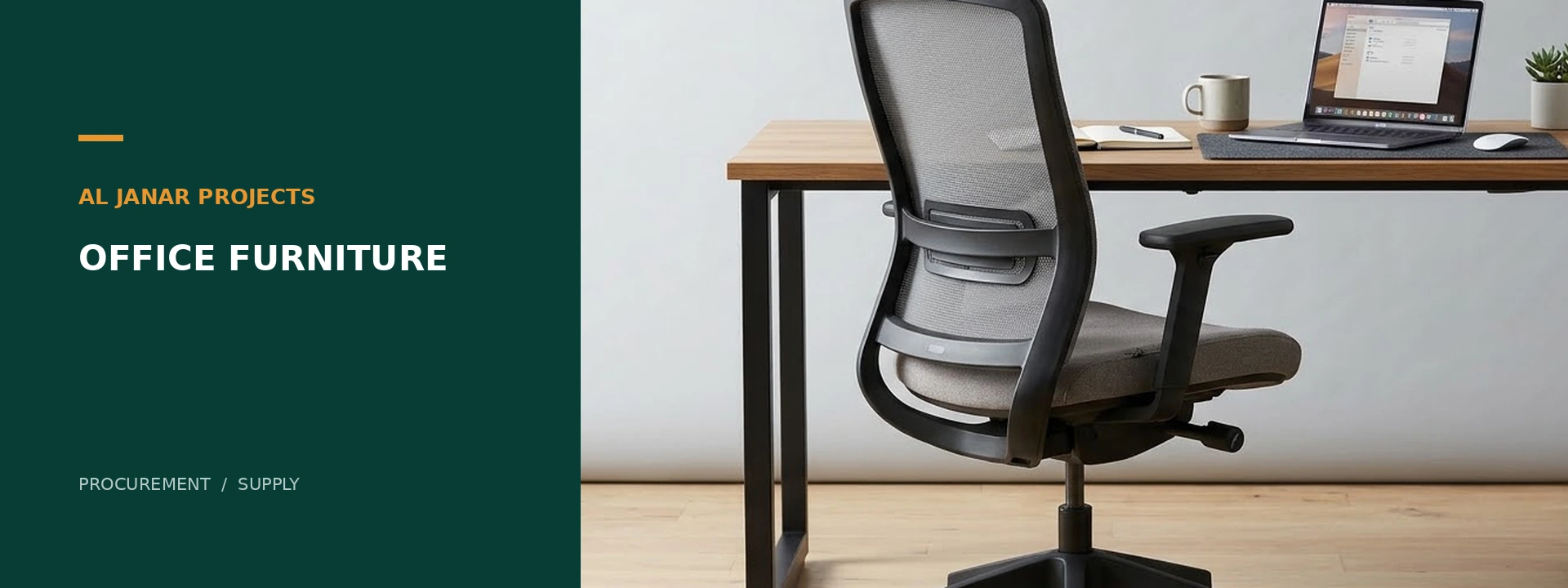 Ergonomic office chair and workstation in a modern office